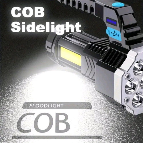Rechargeable flashlight new with USB, 7 LED and side light
