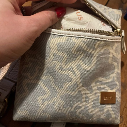 Tous crossbody bag like new, authentic fabric with leather strap