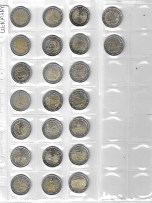 2ευρα αναμνηστικά 23 νομίσματα Γερμανίας σαν καινούργια