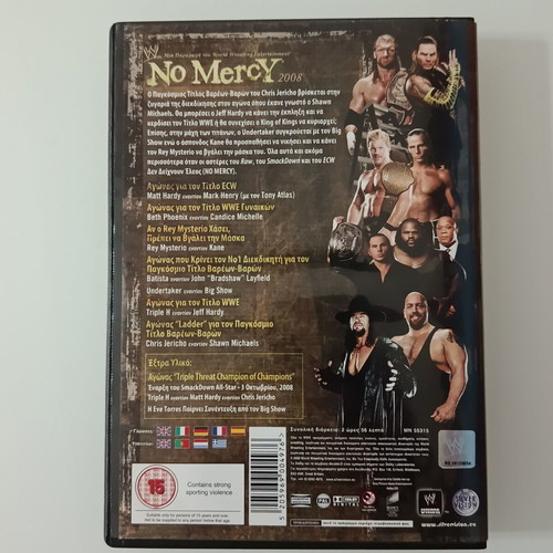 No Mercy wrestling DVD used, with subtitles