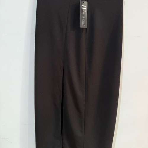 Long skirt new, black with side slit, size M