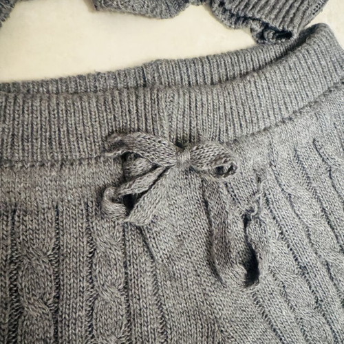 Women's knitted co-ord set 2 pieces used, grey anthracite