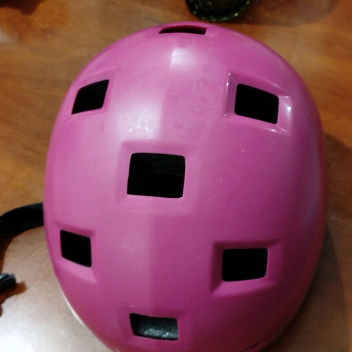 Oxelo kids girls helmet like new, pink, size 47-52 cm