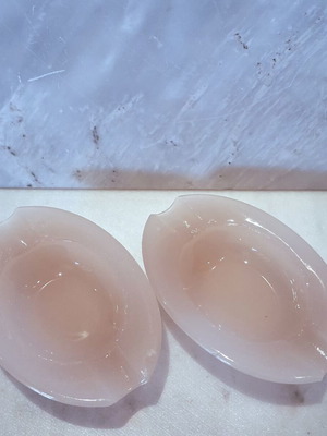 Σετ vintage τασάκια οπαλίνης baby pink σαν καινούργιο