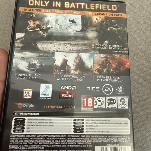 BF4 PC game like new, 2 discs