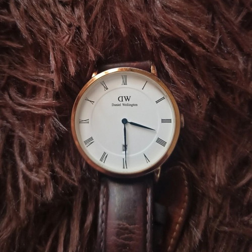 Daniel Wellington Dapper Bristol women's watch 34mm used with brown leather strap