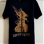  Μαύρη unisex μπλούζα με λογότυπο των Septic Flesh, μέγεθος small