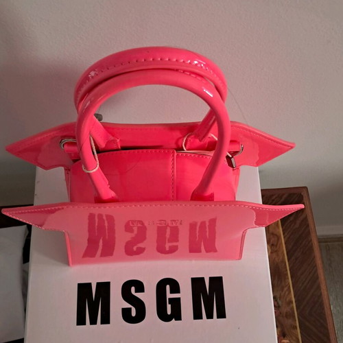 MSGM Tote Bag new, fuchsia synthetic material