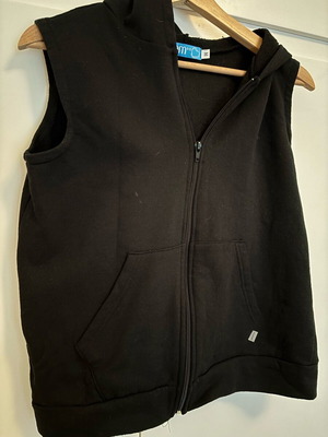 Sam 0-13 sleeveless hoodie sweatshirt like new, black