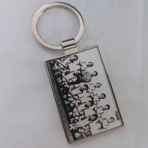 PAOK Keychains pack of 2, one double-sided and one single-sided, new