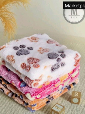 Paw Print pet blanket set of 3 new, medium size