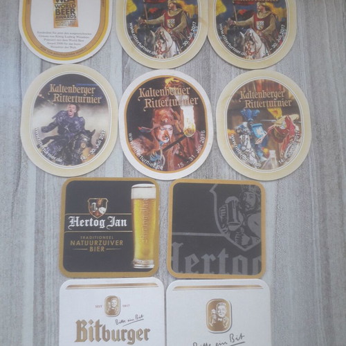 Beer Coasters used, set of 10 No 7