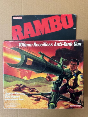 Vintage Rambo Anti Tank Gun Coleco 106mm σφραγισμένο καινούργιο