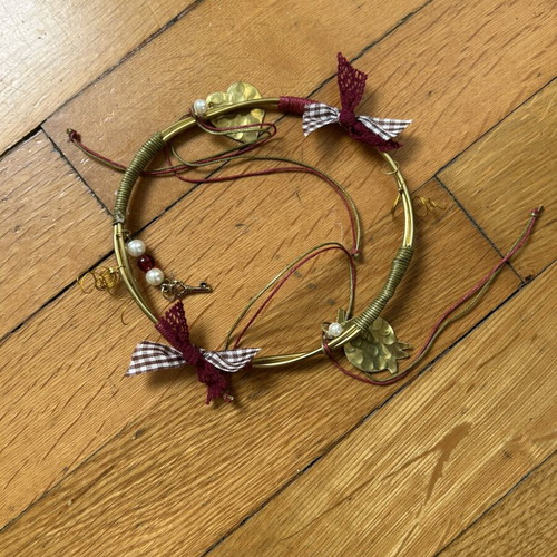 Metal decorative wreath used