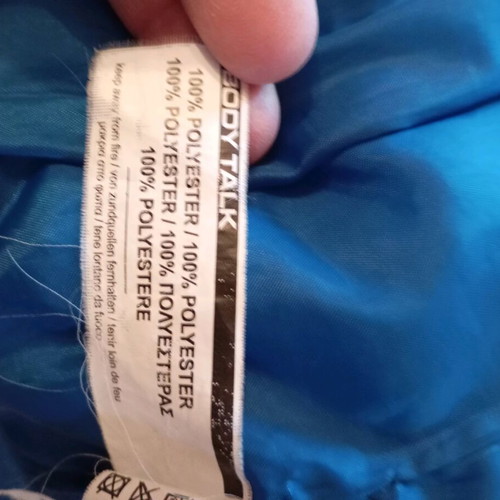 BodyTalk sleeveless women's jacket used, blue, with hood