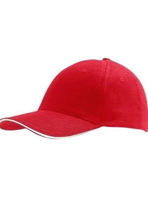 Шапка Джокей Sol’s Buffalo Red/White 100% Плътен Памук Нова
