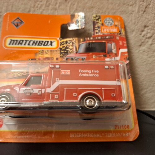 International Terrastar Boeing Fire Ambulance Matchbox 2024 new