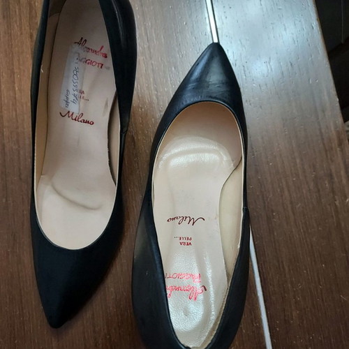 Leather pumps used, black, size 39