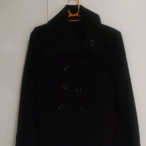 Women's mid-length coat used, black, size S