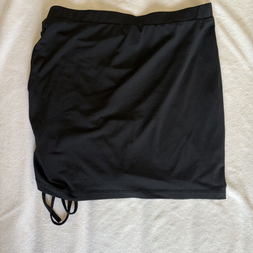 Shein black short skirt with ruching