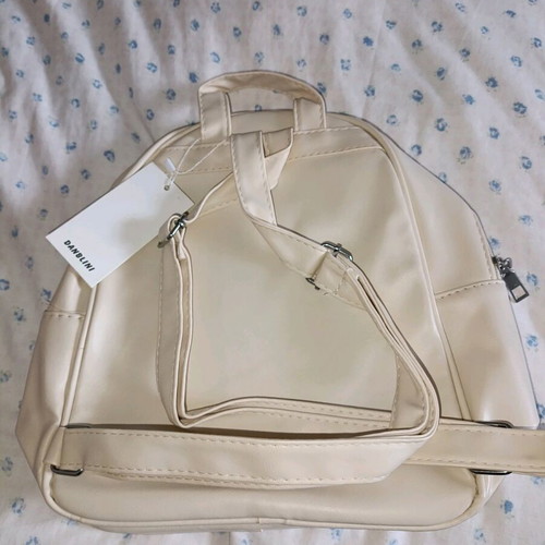 Backpack beige/white new Famous Shoes