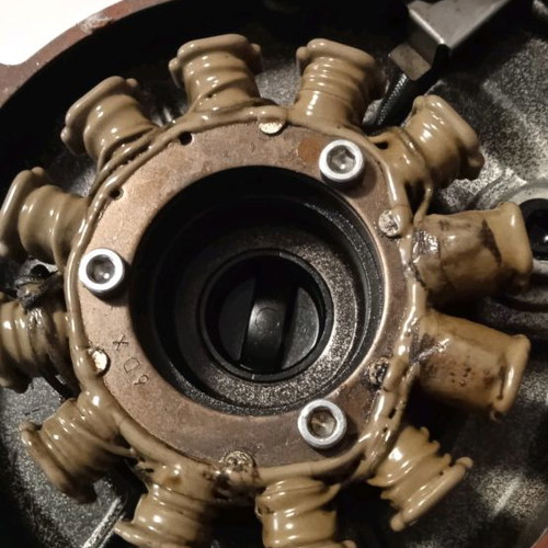 Kawasaki KLR 250 coils and cover used