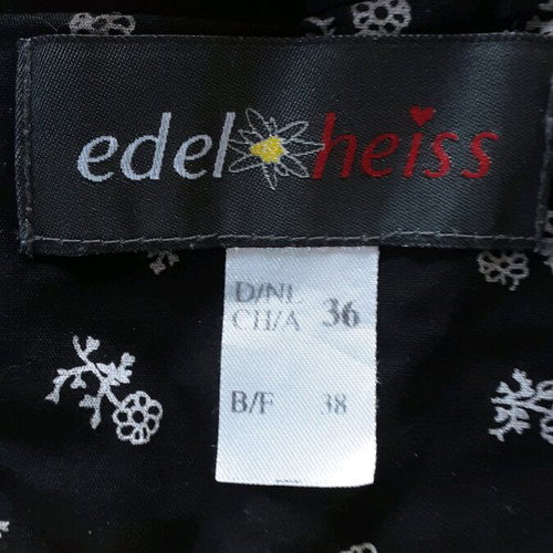 Ethnic dress like new with black and white flowers and pink details, size S
