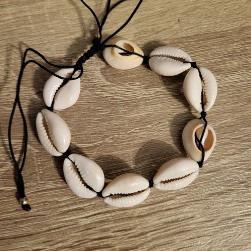 Anklet with shells used, adjustable size