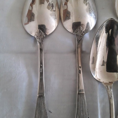 Silver soup spoons used, pack of 6