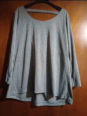 Freestyle backless blouse used, turquoise, size L