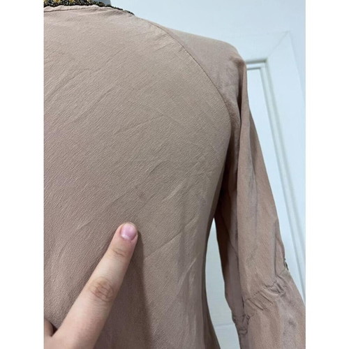 Karen Millen Boho Top used, silk with beading details, size UK 10 US6 EU38
