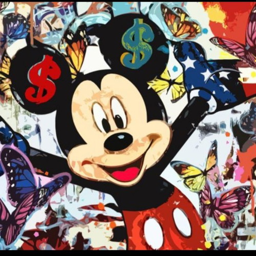 Mickey Mouse Giclee print on 100% cotton canvas new