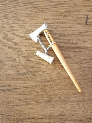 Decorative Brooch in the Shape of Traditional Czech Valaška Axe New