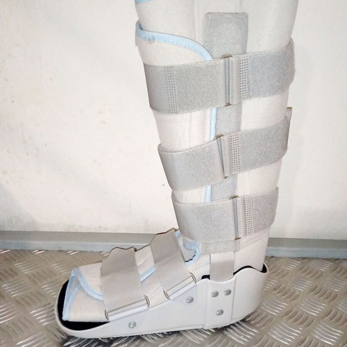 Ankle Boot Brace used with removable foam padding and adjustable straps