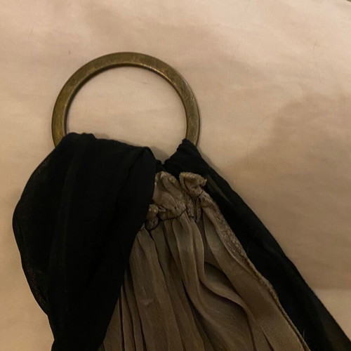 Evening dress large/medium like new with sequins and neckline
