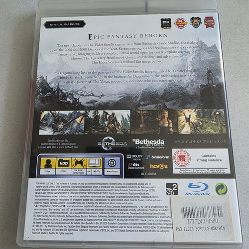 Skyrim The Elder Scrolls V PlayStation 3 game new sealed
