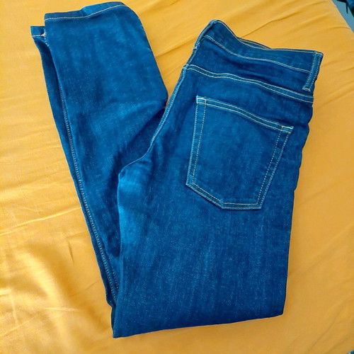 Jeans high-rise blue like new, size XS