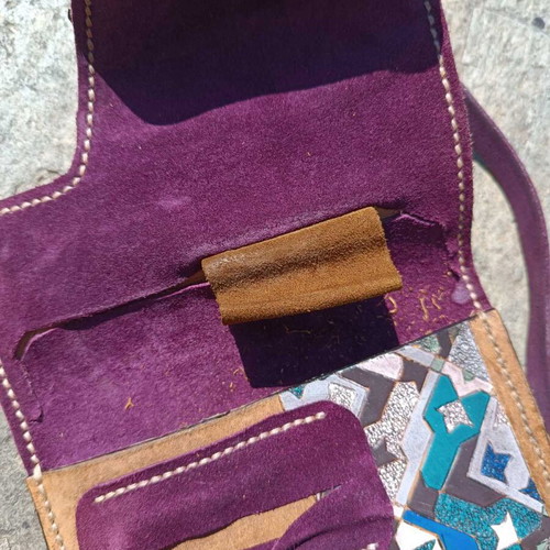 Leather smoking case handmade like new, arabesque model