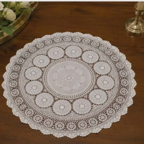 Handmade round tablecloth 80cm