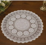 Handmade round tablecloth 80cm