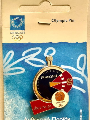 80 Day Countdown Athens 2004 Olympic Pin mint, limited edition