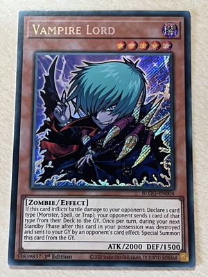 Yu-Gi-Oh Vampire Lord Secret Rare Chibi Version near mint