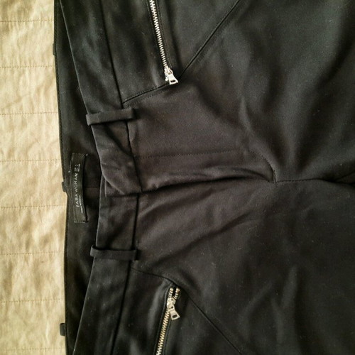 Zara women's evening pants black like new, low waist