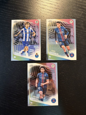 Topps Chrome 2025-26 Future Stars football cards trio