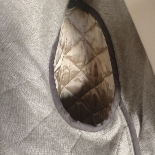 Husky brown coat size S cotton and nylon with cashmere lining like new