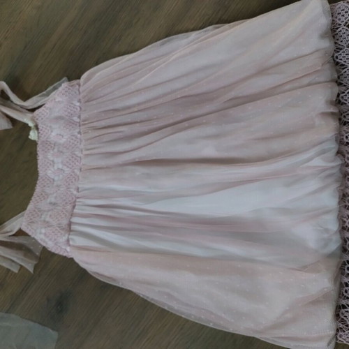 Handmade dress for formal occasion new, with knitted hat gift