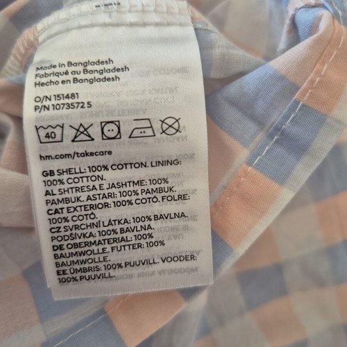 Dress H&M pastel colors with ruffles on sleeves like new