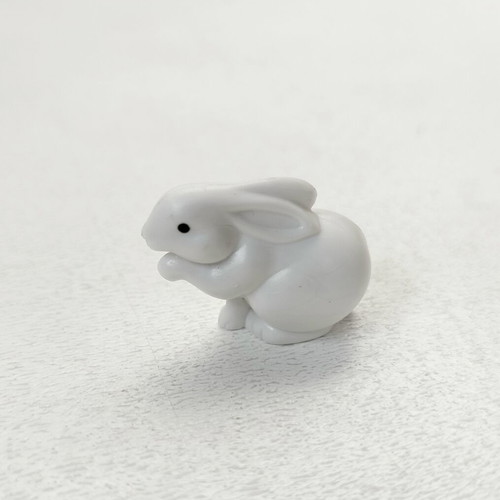 Miniature Plastic White Rabbit Figure like new