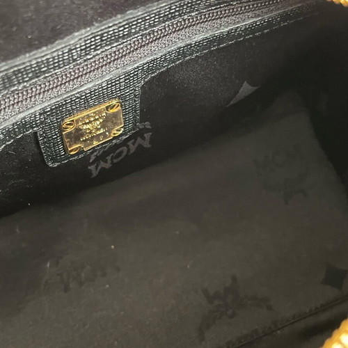 MCM black handbag with gold metal like new
