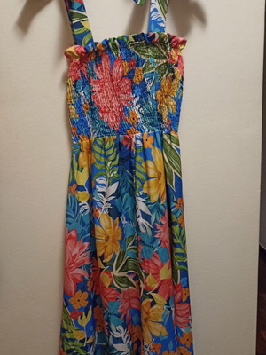 Summer dress floral, like new, Italian sleeveless with straps